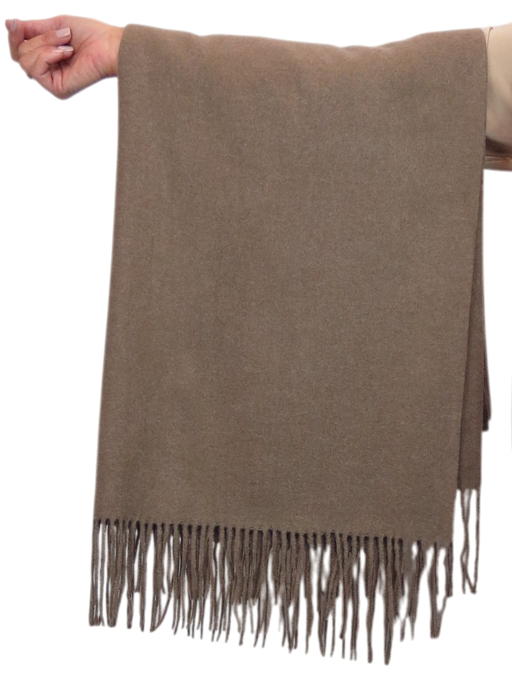Cashmere Blend Pashmina Shawl Oversized Scarf Taupe