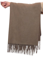 Cashmere Blend Pashmina Shawl Oversized Scarf Taupe