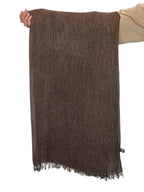 Lightweight Crinkle Scarf Two Tone Shawl Wrap Brown