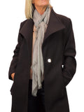 Lightweight Crinkle Scarf Two Tone Shawl Wrap Oatmeal