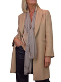 Lightweight Crinkle Scarf Two Tone Shawl Wrap Beige