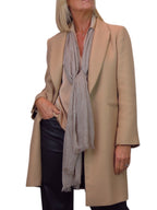 Lightweight Crinkle Scarf Two Tone Shawl Wrap Beige