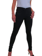 Ladies Skinny Fit Low Rise Stretch Trouser Black