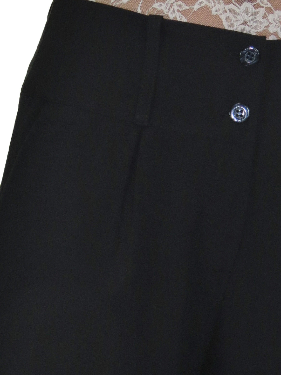 Ladies Wide Leg Smart Trouser Black