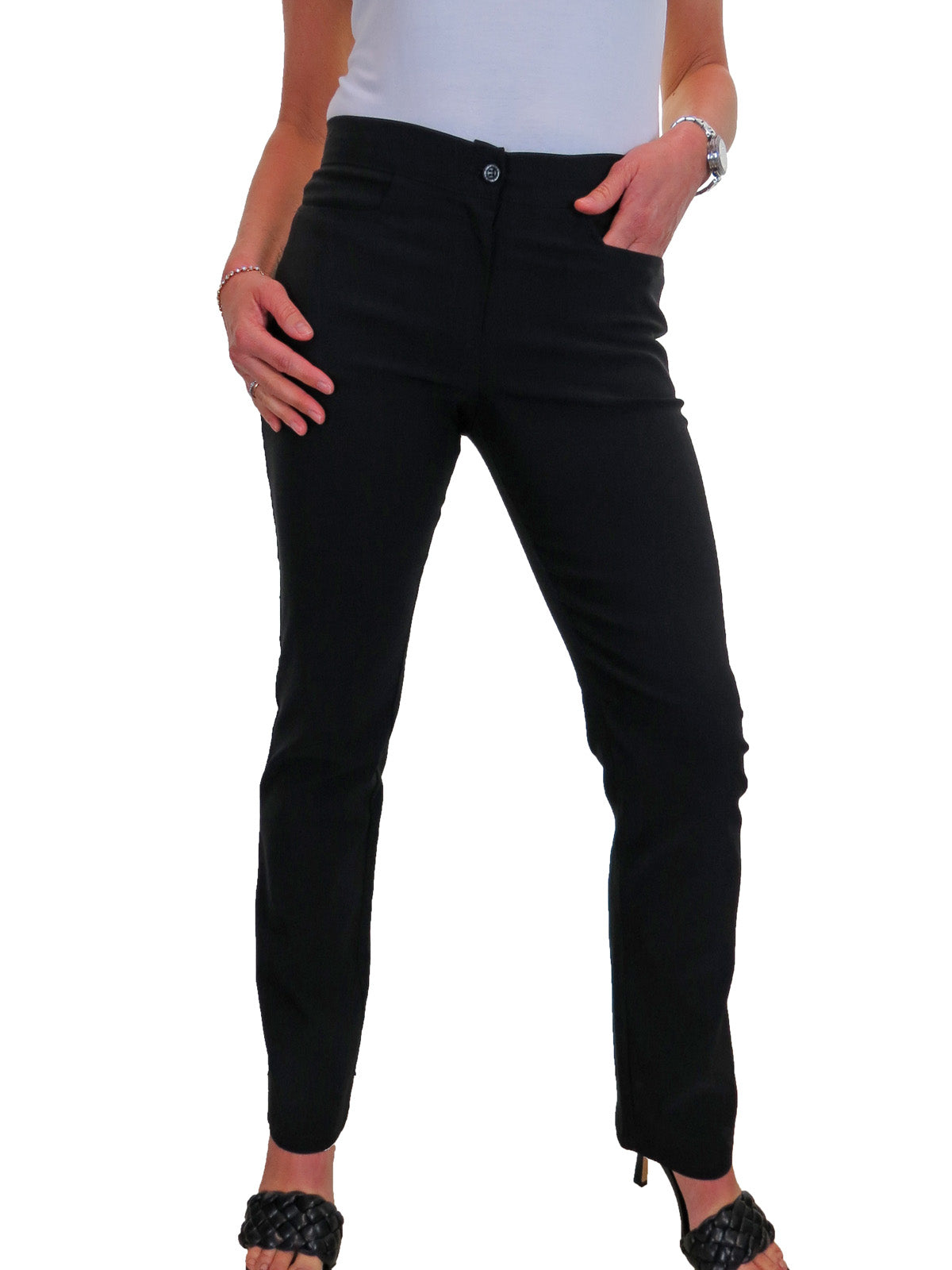 Ladies Straight Leg Office Trouser Black