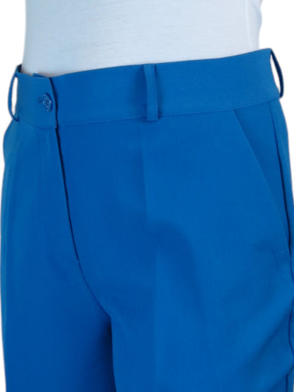 Ladies Smart Tailored Shorts Mid Blue