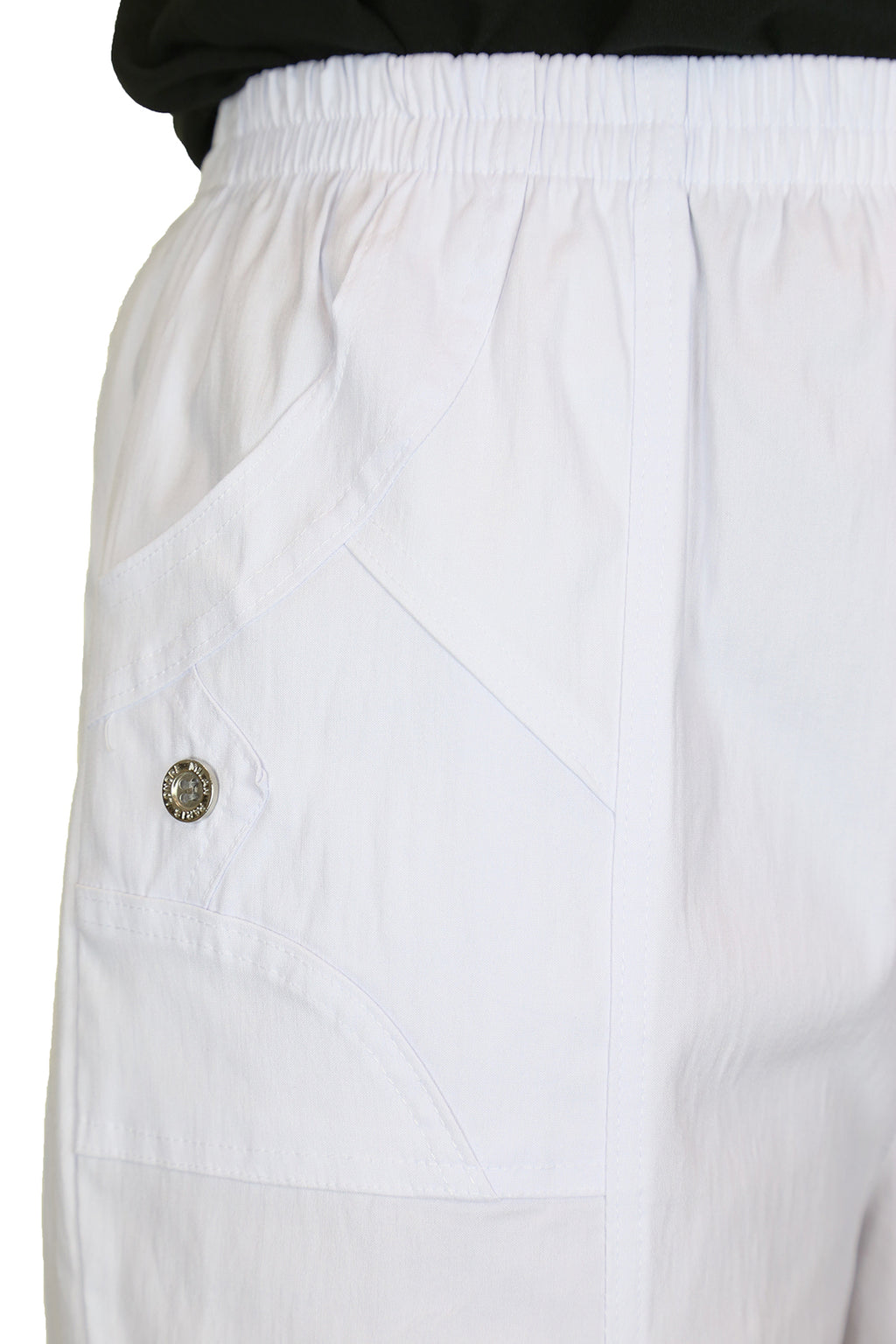 Elasticated Waist Stretch Shorts White