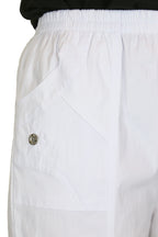 Elasticated Waist Stretch Shorts White