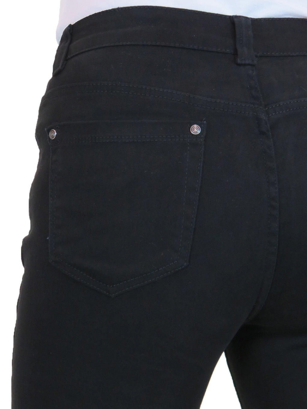 Womens High Waist Stretch Denim Jeans Black