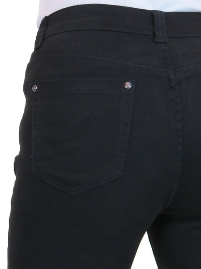 Womens High Waist Stretch Denim Jeans Black