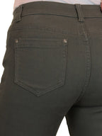 Womens High Waist Stretch Denim Jeans Khaki Green