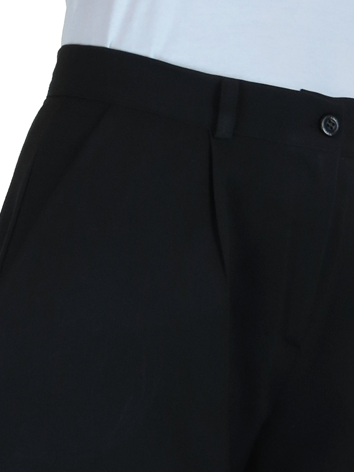 Womens Wide Leg High Waist Trousers Black