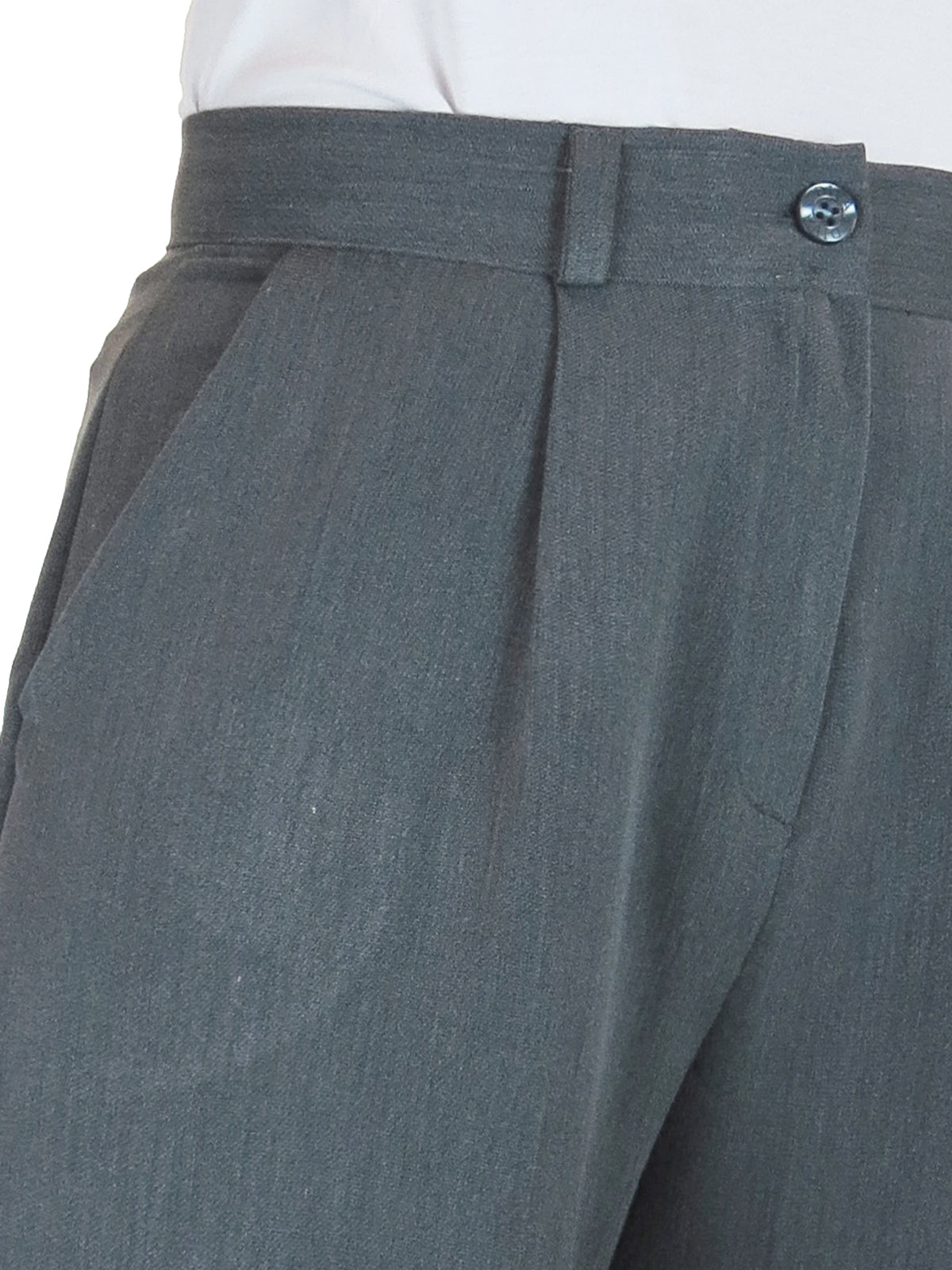 Womens Wide Leg High Waist Trousers Marl Grey