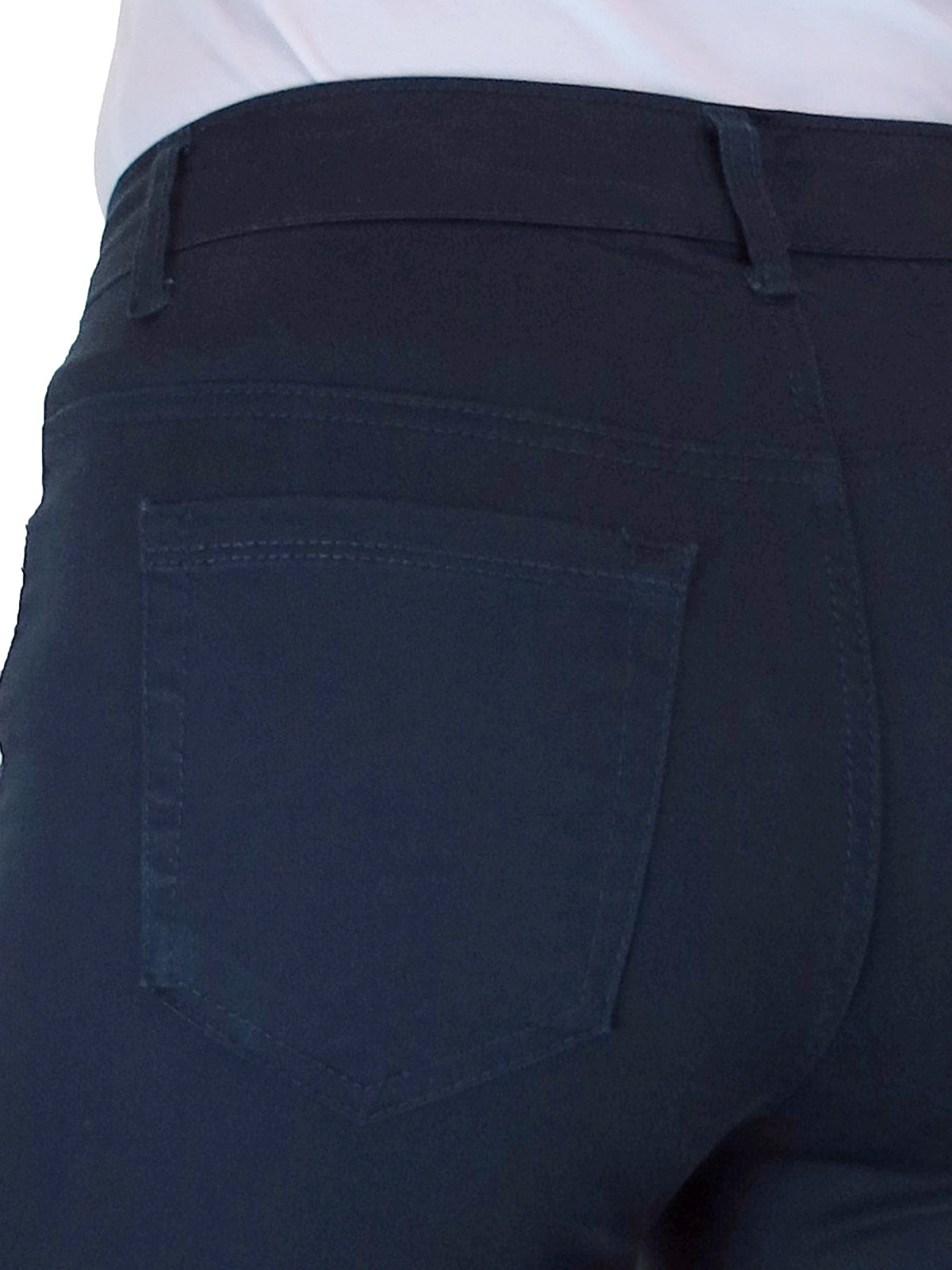 Women's High Waist Coloured Cotton Jeans Navy Blue