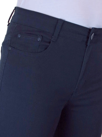 Women's High Waist Coloured Cotton Jeans Navy Blue