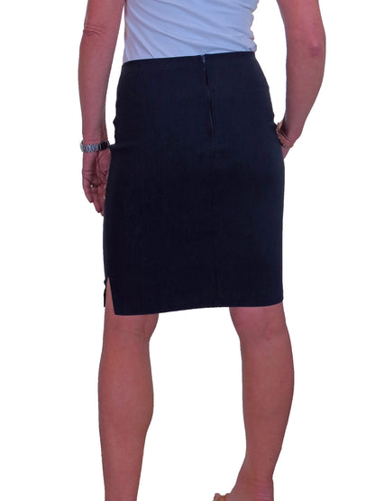 Knee Length Pencil Skirt Navy Blue