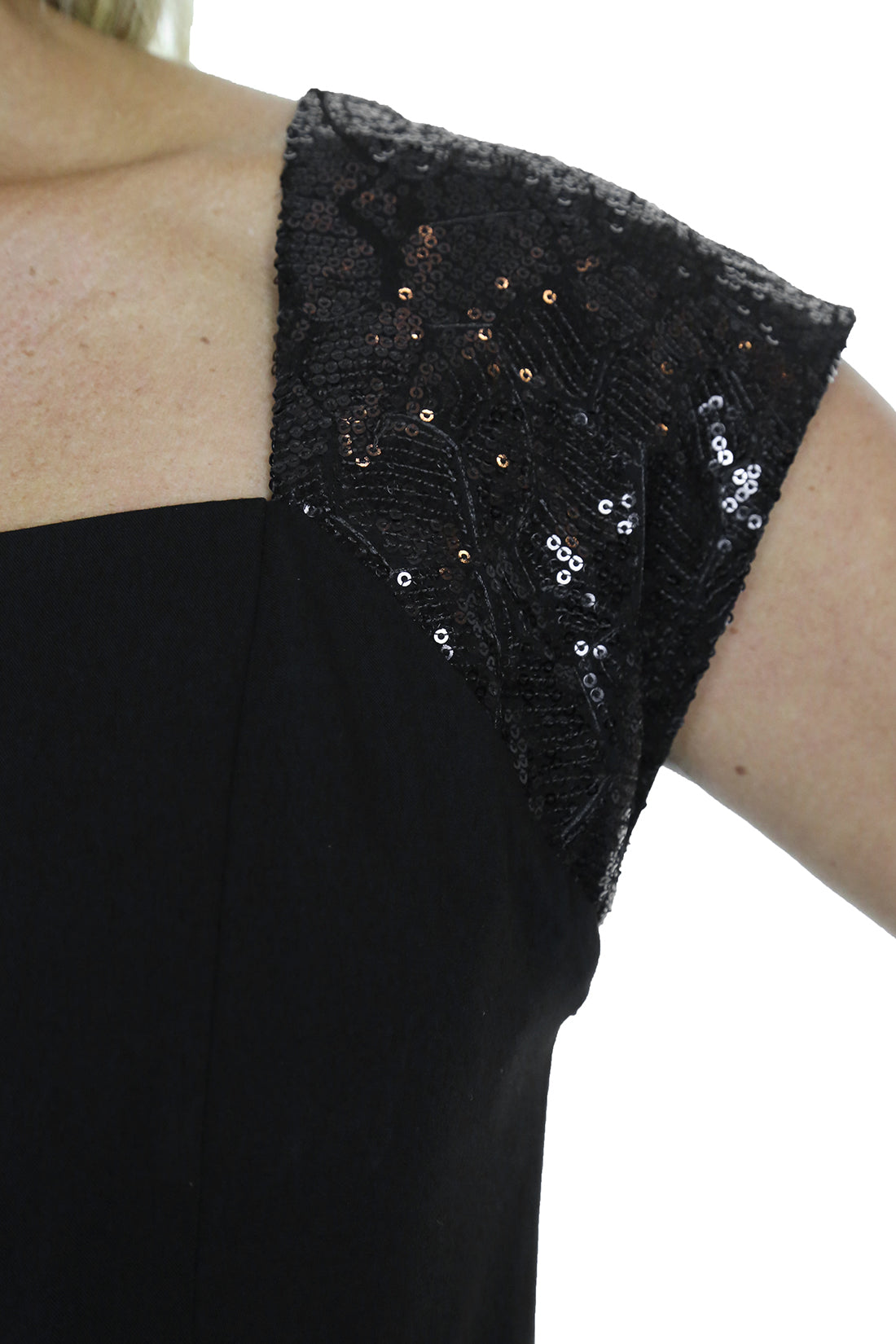 Fully Lined Pencil Peplum Dress Black