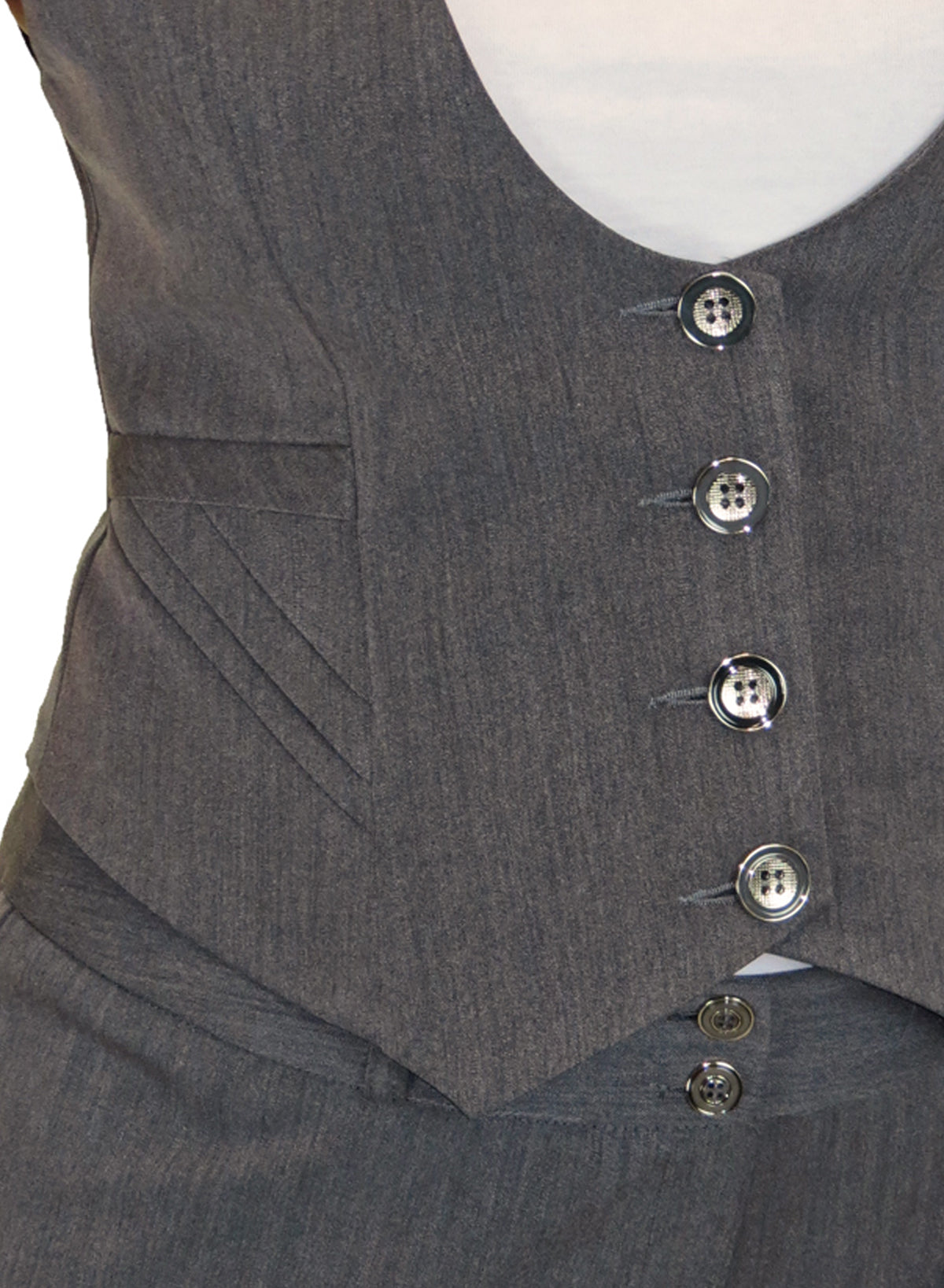 Smart Fully Lined Washable Waistcoat Marl Grey