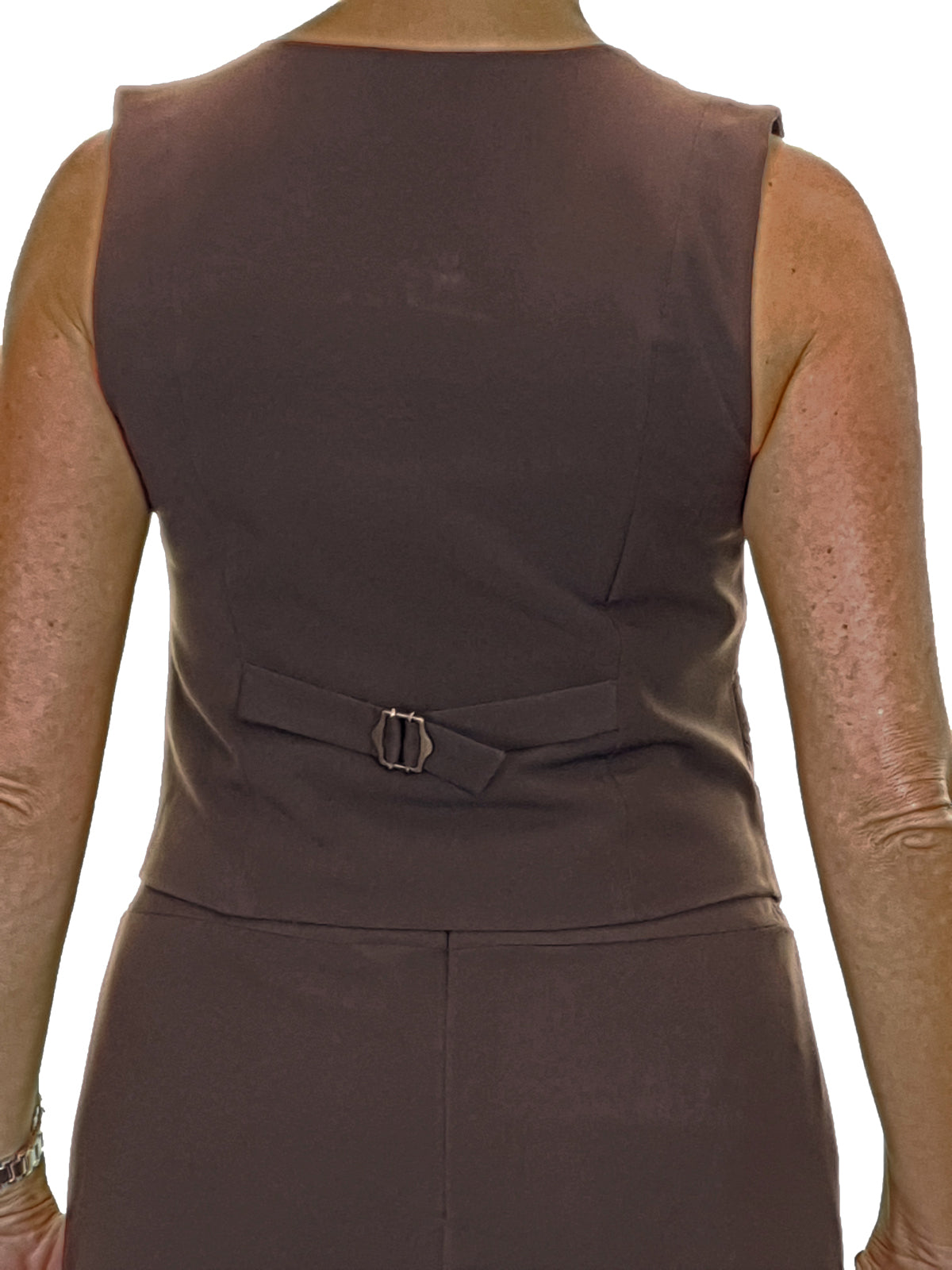 Smart Fully Lined Washable Waistcoat Brown-2