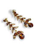 Diamante Drop Earrings Gold