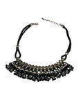Diamante Tribal Necklace Black