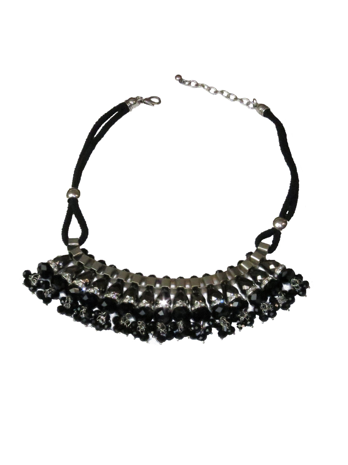 Diamante Tribal Necklace Black