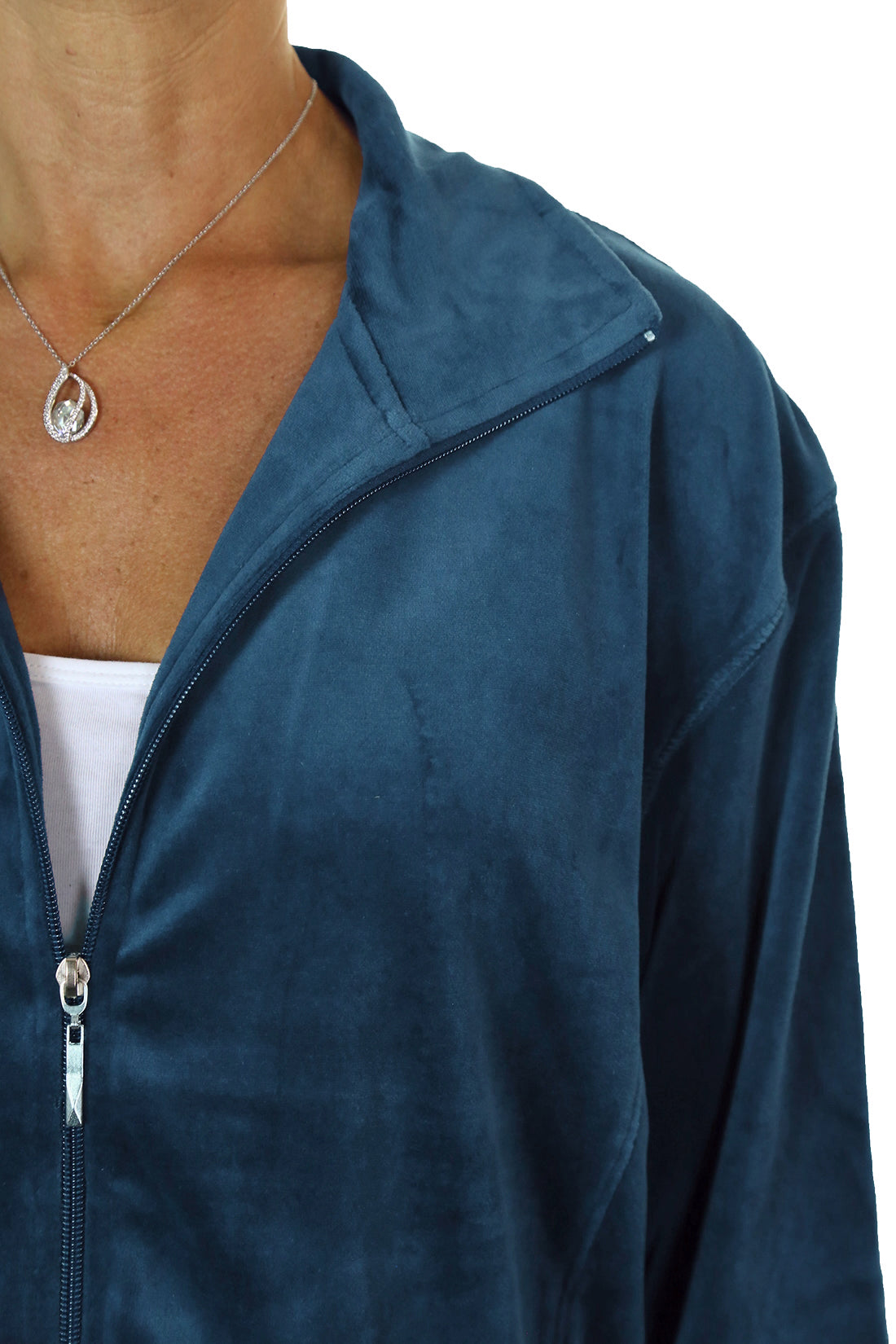 Plus Size Luxury Velour Tracksuit Teal Green