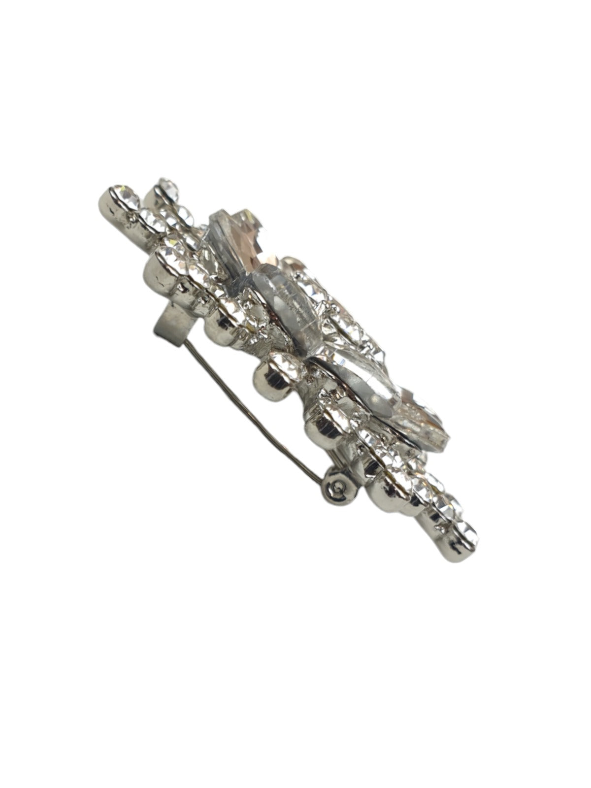 Large Star Deisgn Petal Brooch Silver