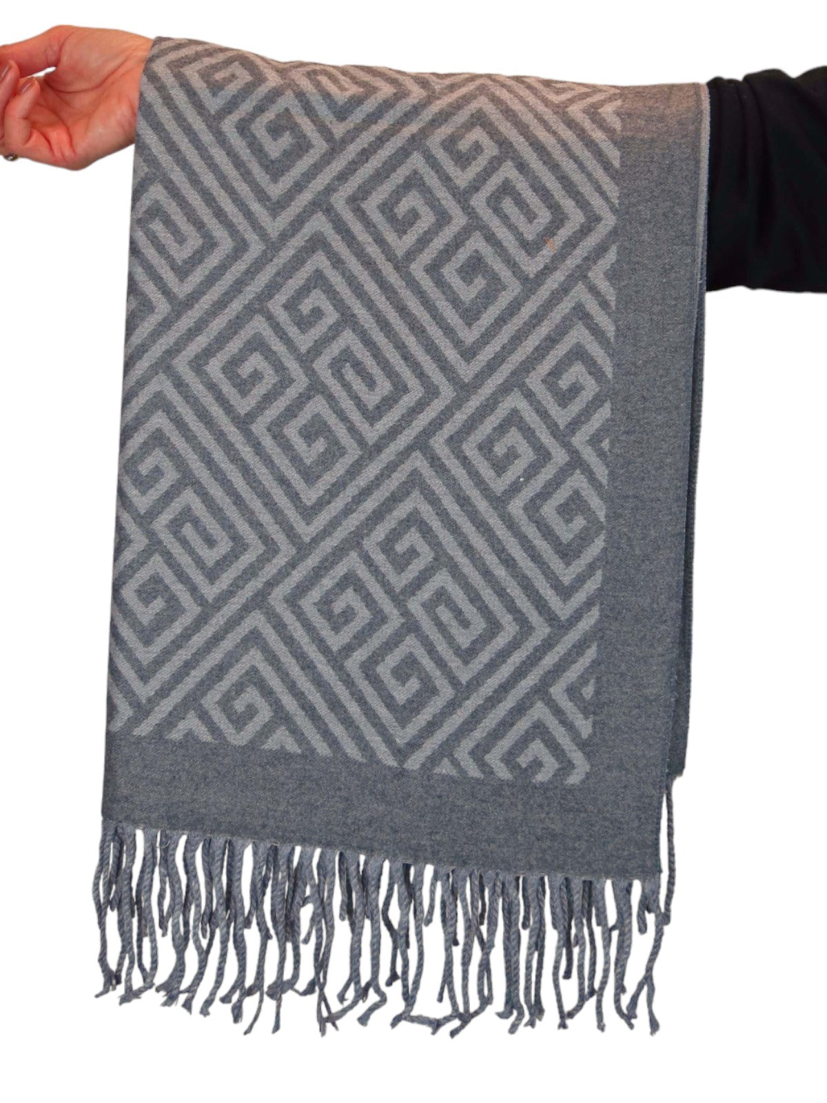 Soft Cashmere Pashmina Blanket Shawl Oversized Scarf Grey