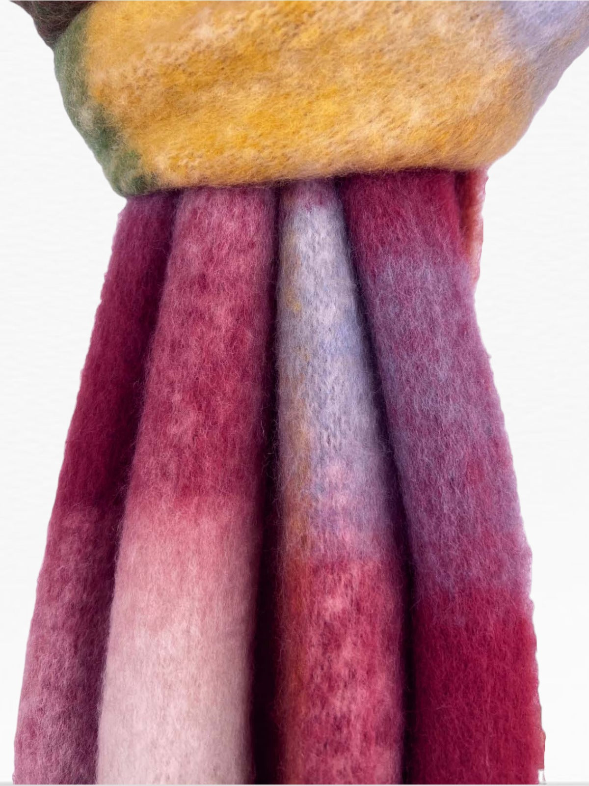 Soft Checked Wool Blend Winter Blanket Scarf Pink/Yellow